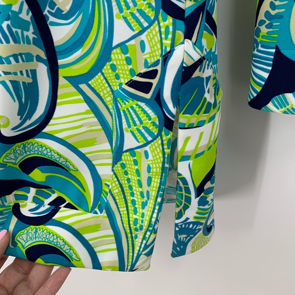 Jude Connally Chris Jude Cloth Tunic Top in Fanfare Turquoise Sz S - Picture 6 of 12